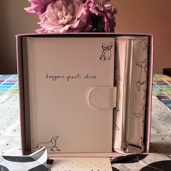 🐶🥳🐶 KATE SPADE DOG PARTY JOURNAL & PEN CASE SET 🐶🥳🐶 NWT 🐶🥳🐶 - Picture 2 of 16
